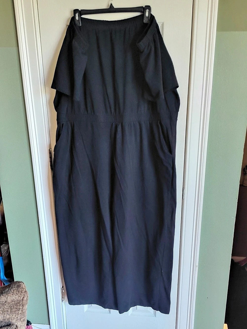 Woman Within Black Maxi Jumpsuit Size 2X Like New